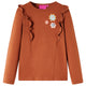 Vidaxl kindershirt met lange mouwen 128 cognackleurig