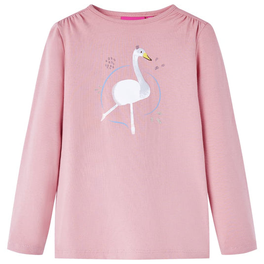 Vidaxl kindershirt met lange mouwen 128 lichtroze