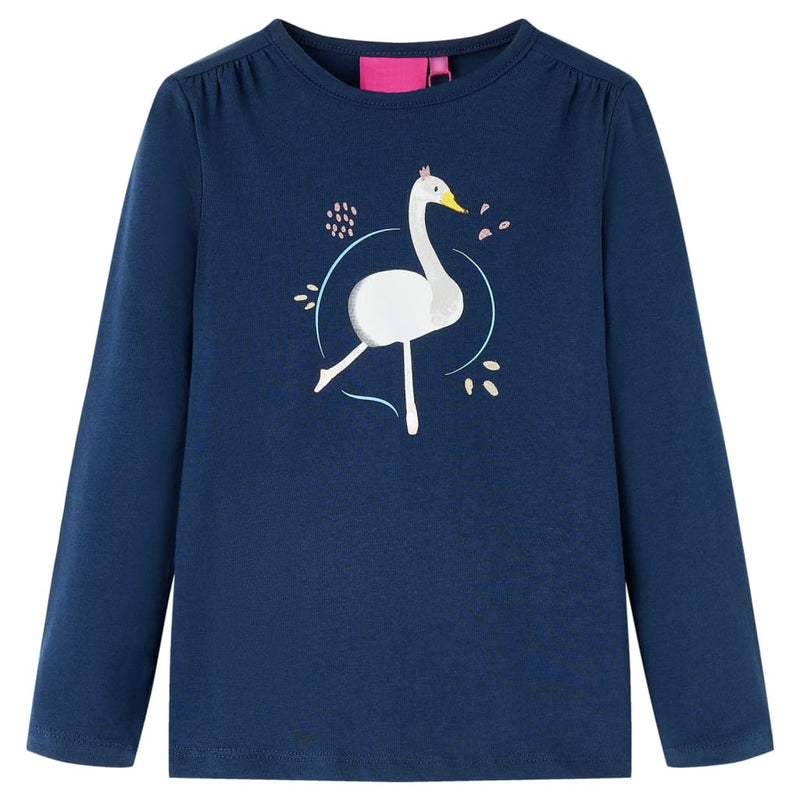 Afbeelding laden in galerijviewer, VidaXL Kindershirt met lange mouwen 92 marineblauw
