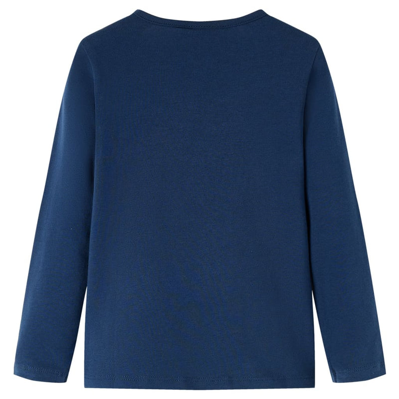 Afbeelding laden in galerijviewer, Vidaxl kindershirt met lange mouwen 140 marineblauw
