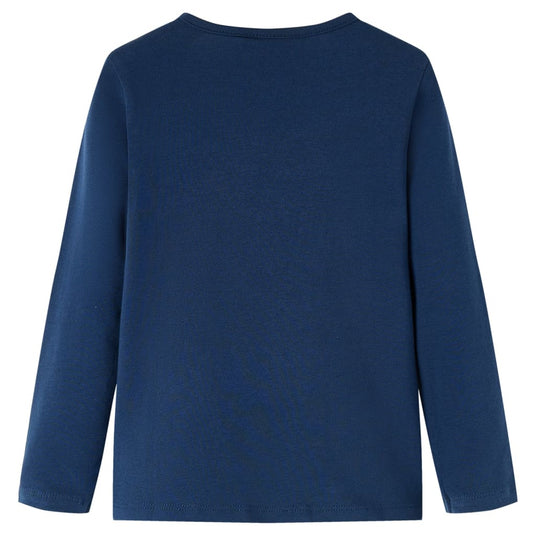 Vidaxl kindershirt met lange mouwen 140 marineblauw