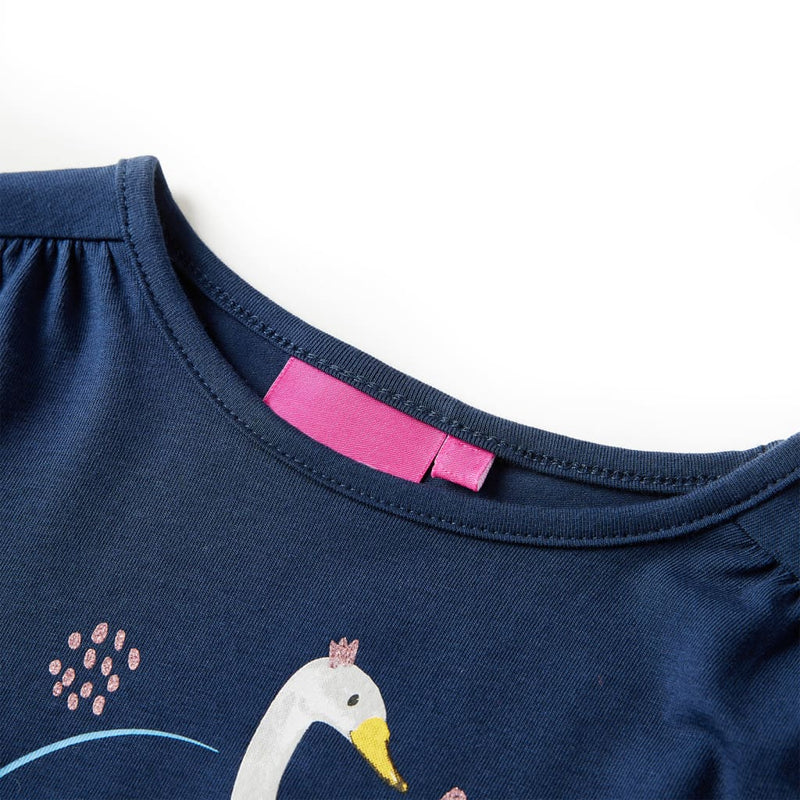 Afbeelding laden in galerijviewer, Vidaxl kindershirt met lange mouwen 140 marineblauw
