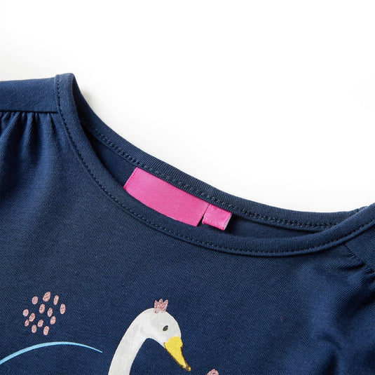 Vidaxl kindershirt met lange mouwen 140 marineblauw