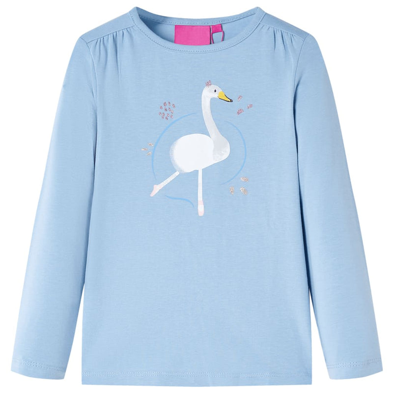 Afbeelding laden in galerijviewer, Vidaxl kindershirt met lange mouwen 92 lichtblauw
