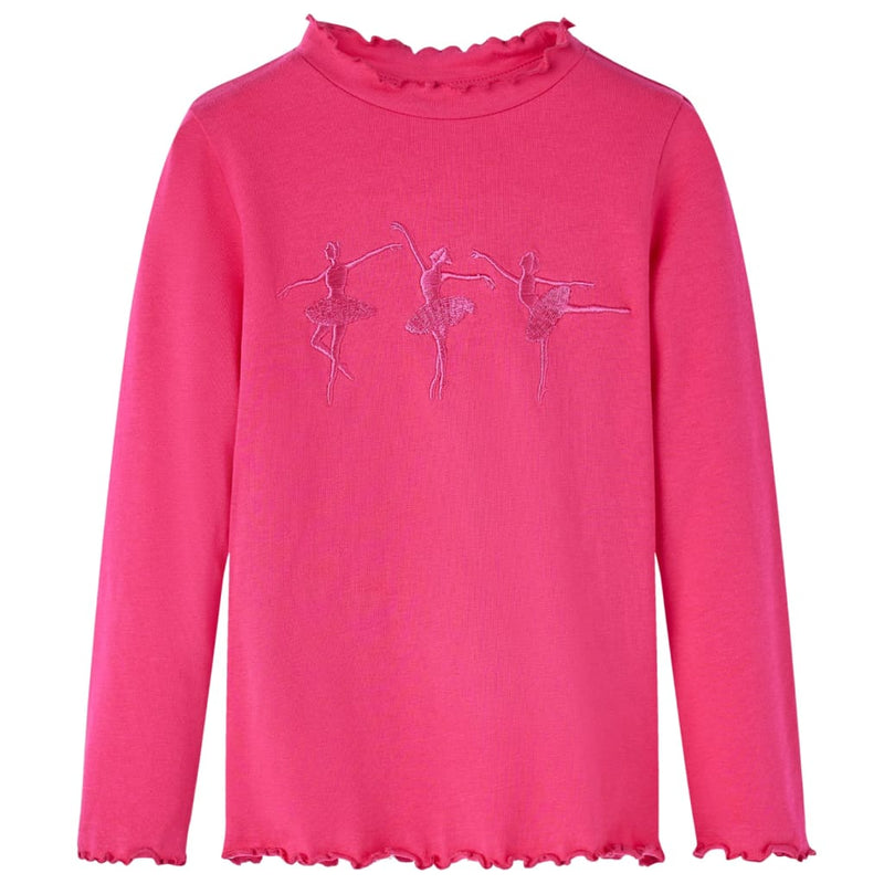 Afbeelding laden in galerijviewer, Vidaxl kindershirt met lange mouwen 140 felroze

