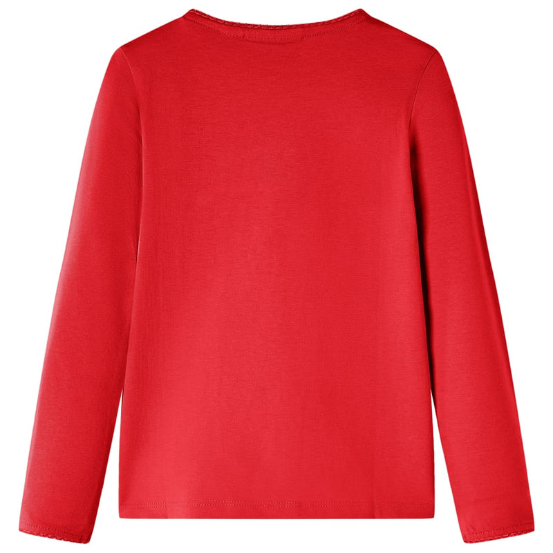 Afbeelding laden in galerijviewer, Vidaxl kindershirt met lange mouwen 104 rood

