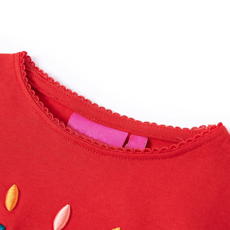 Afbeelding laden in galerijviewer, Vidaxl kindershirt met lange mouwen 104 rood
