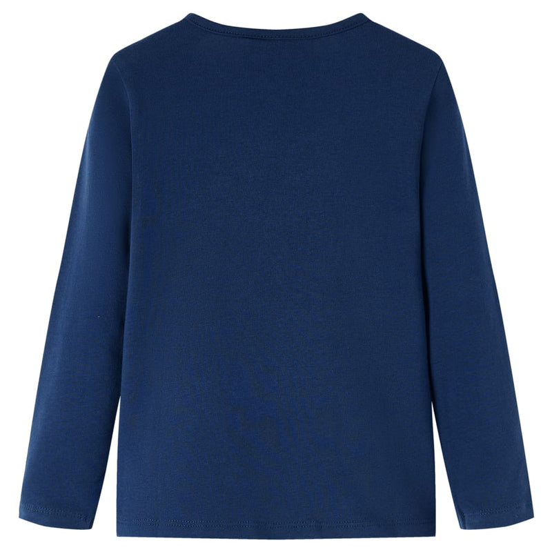 Afbeelding laden in galerijviewer, Vidaxl kindershirt met lange mouwen 92 marineblauw
