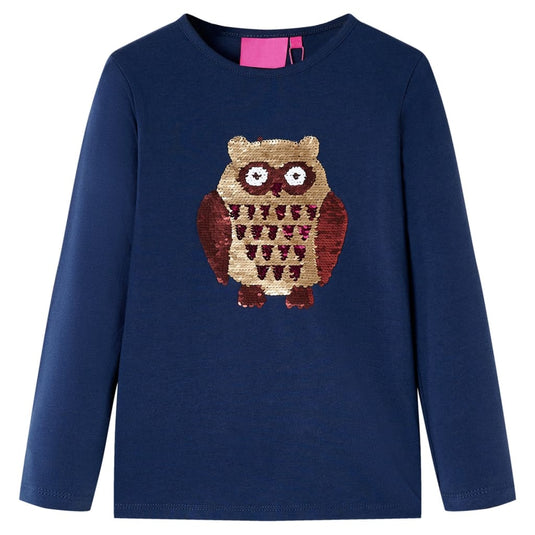 Vidaxl kindershirt met lange mouwen 116 marineblauw