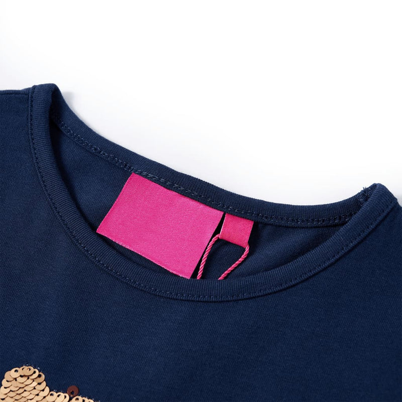 Afbeelding laden in galerijviewer, Vidaxl kindershirt met lange mouwen 116 marineblauw
