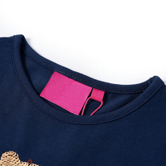 Vidaxl kindershirt met lange mouwen 116 marineblauw