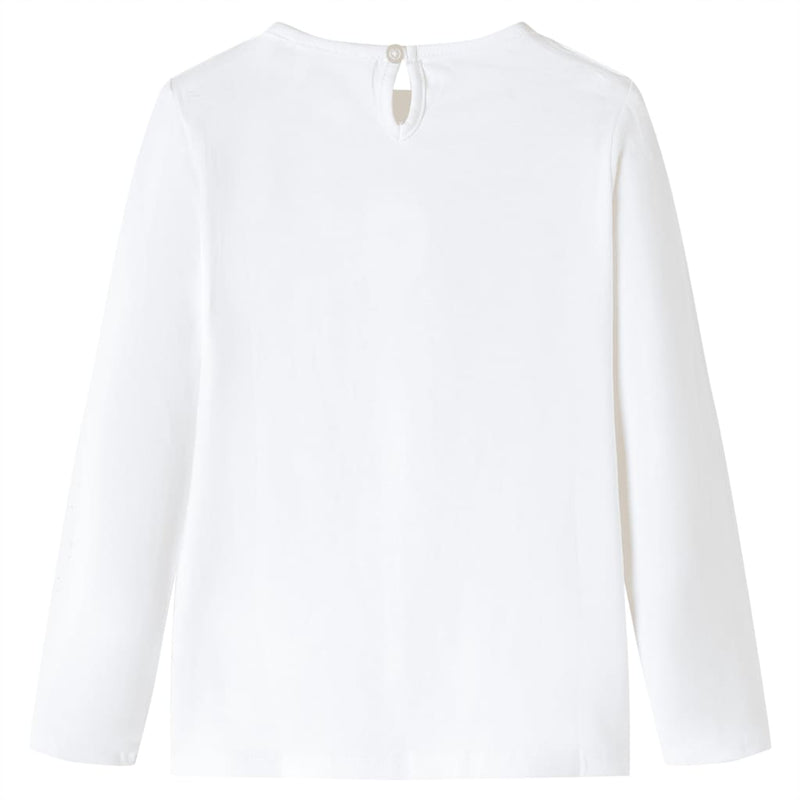 Afbeelding laden in galerijviewer, VidaXL Kindershirt met lange mouwen 92 ecru
