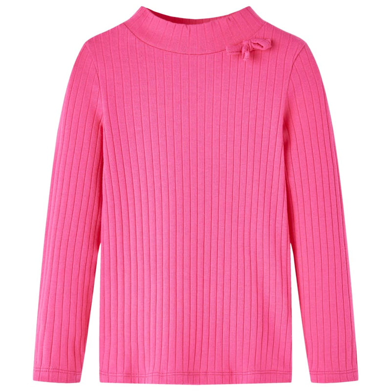 Afbeelding laden in galerijviewer, Vidaxl kindershirt met lange mouwen geribd 128 felroze
