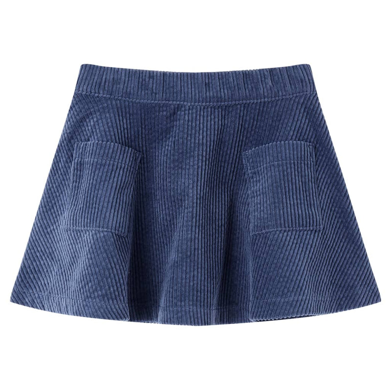 Afbeelding laden in galerijviewer, VidaXL Kinderrok met zakken ribfluweel 116 marineblauw
