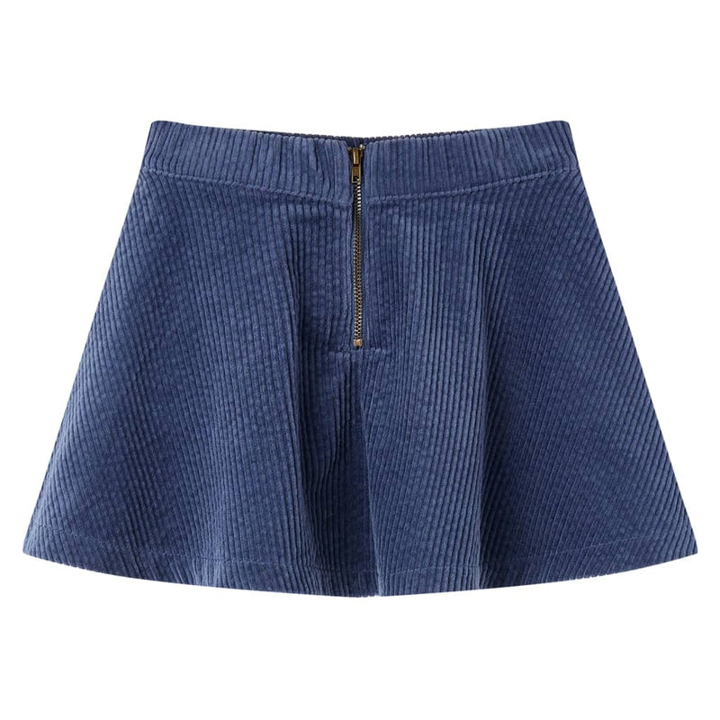 Afbeelding laden in galerijviewer, VidaXL Kinderrok met zakken ribfluweel 140 marineblauw
