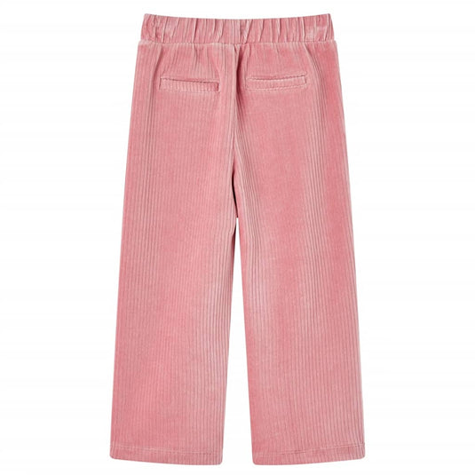 VidaXL Kinderbroek 140 ribfluweel Lichtroze