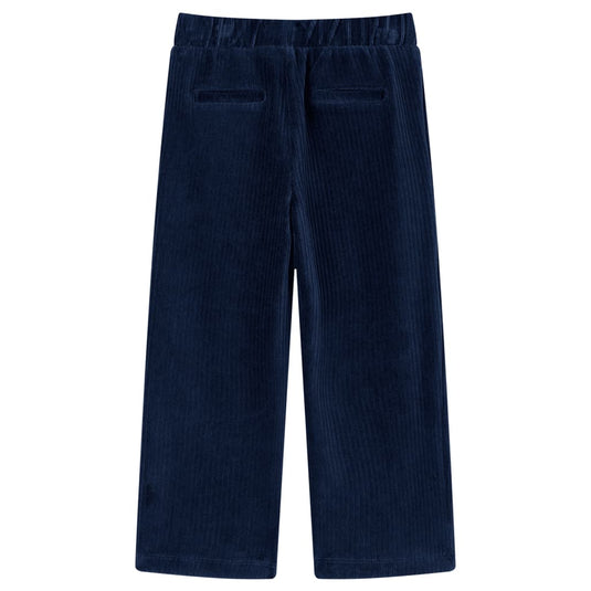 Vidaxl kinderbroek 104 ribfluweel marineblauw