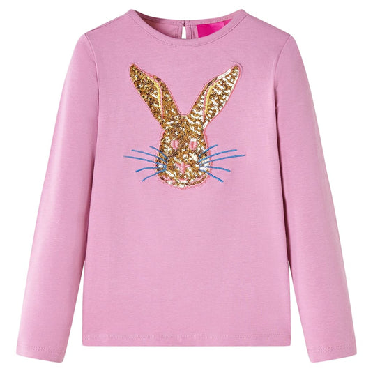 Vidaxl kindershirt met lange mouwen 128 rozebruin