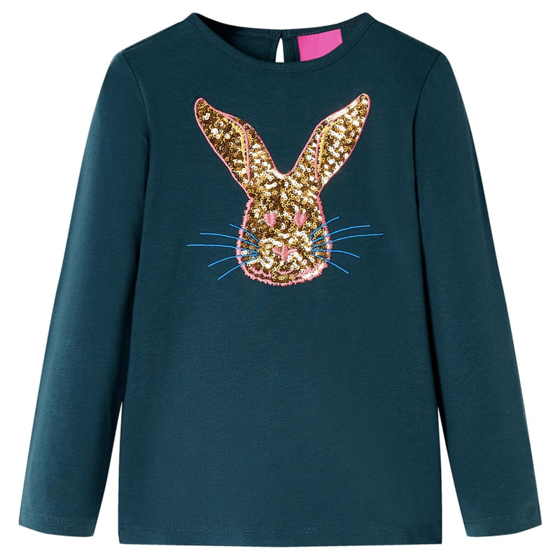 Afbeelding laden in galerijviewer, Vidaxl kindershirt met lange mouwen 92 donkergroen
