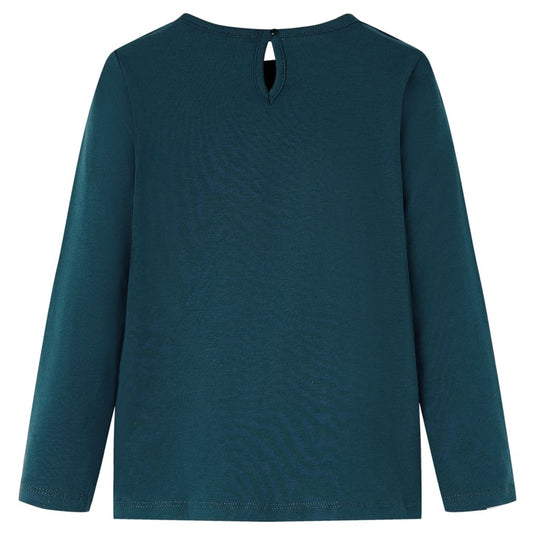 Vidaxl kindershirt met lange mouwen 92 donkergroen