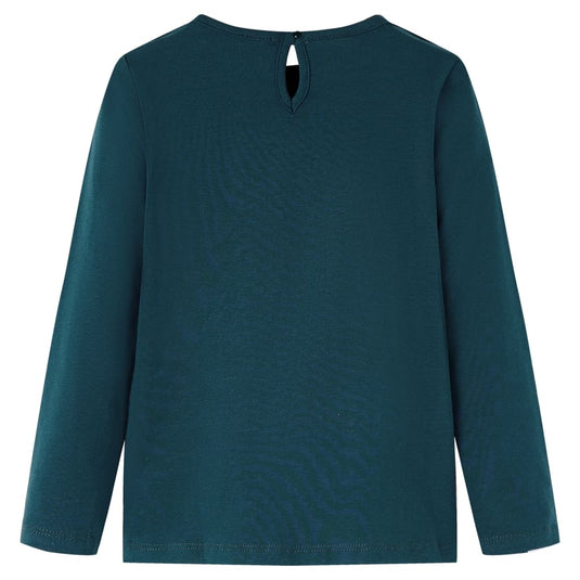 Vidaxl kindershirt met lange mouwen 104 donkergroen