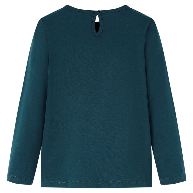 Afbeelding laden in galerijviewer, Vidaxl kindershirt met lange mouwen 116 donkergroen
