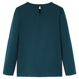 Vidaxl kindershirt met lange mouwen 128 donkergroen