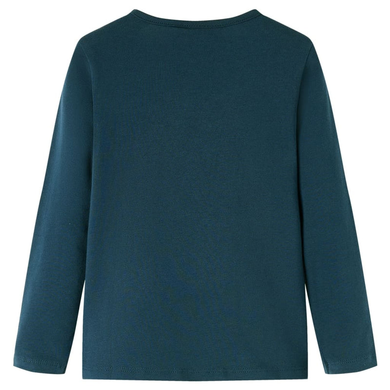 Afbeelding laden in galerijviewer, VidaXL Kindershirt met lange mouwen 92 donkergroen
