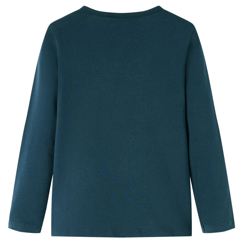 Afbeelding laden in galerijviewer, Vidaxl kindershirt met lange mouwen 104 donkergroen
