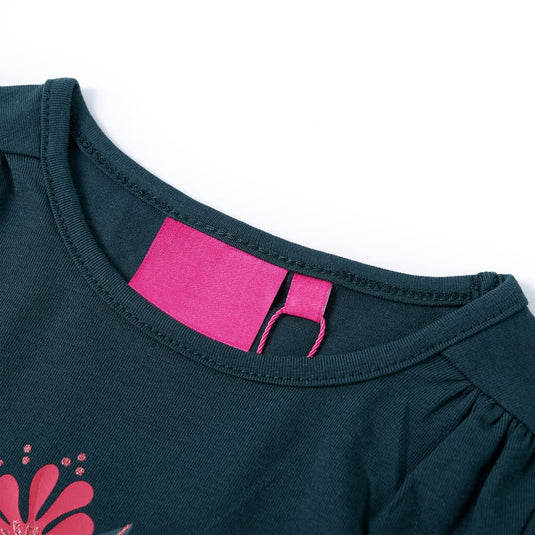 Vidaxl kindershirt met lange mouwen 104 donkergroen