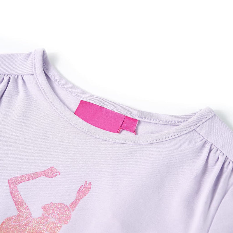 Afbeelding laden in galerijviewer, VidaXL Kindershirt met lange mouwen 104 lichtlila
