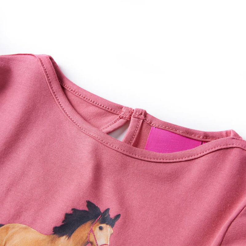 Afbeelding laden in galerijviewer, Vidaxl kindershirt met lange mouwen 104 oudroze

