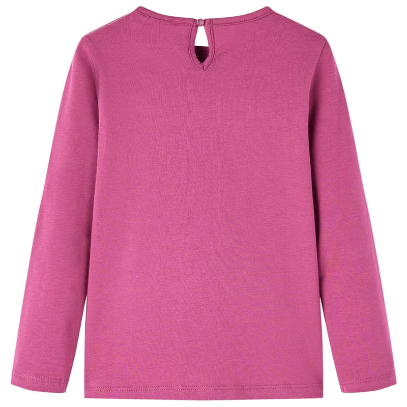 Afbeelding laden in galerijviewer, VidaXL Kindershirt met lange mouwen 128 frambooskleurig
