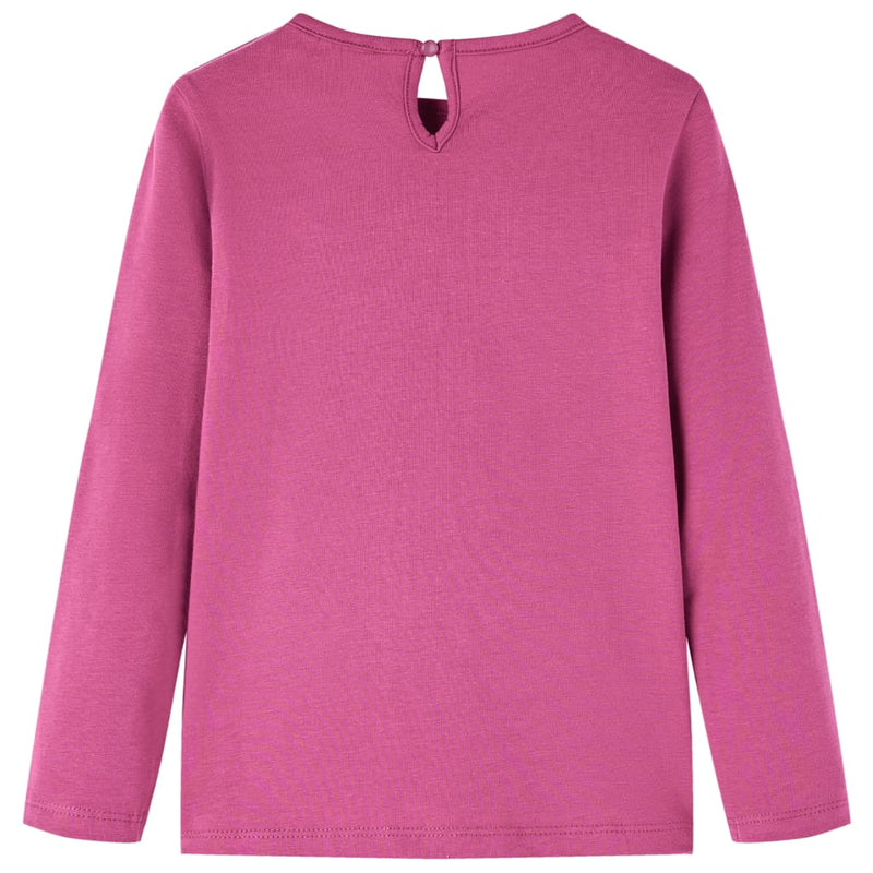 Afbeelding laden in galerijviewer, VidaXL Kindershirt met lange mouwen 140 frambooskleurig
