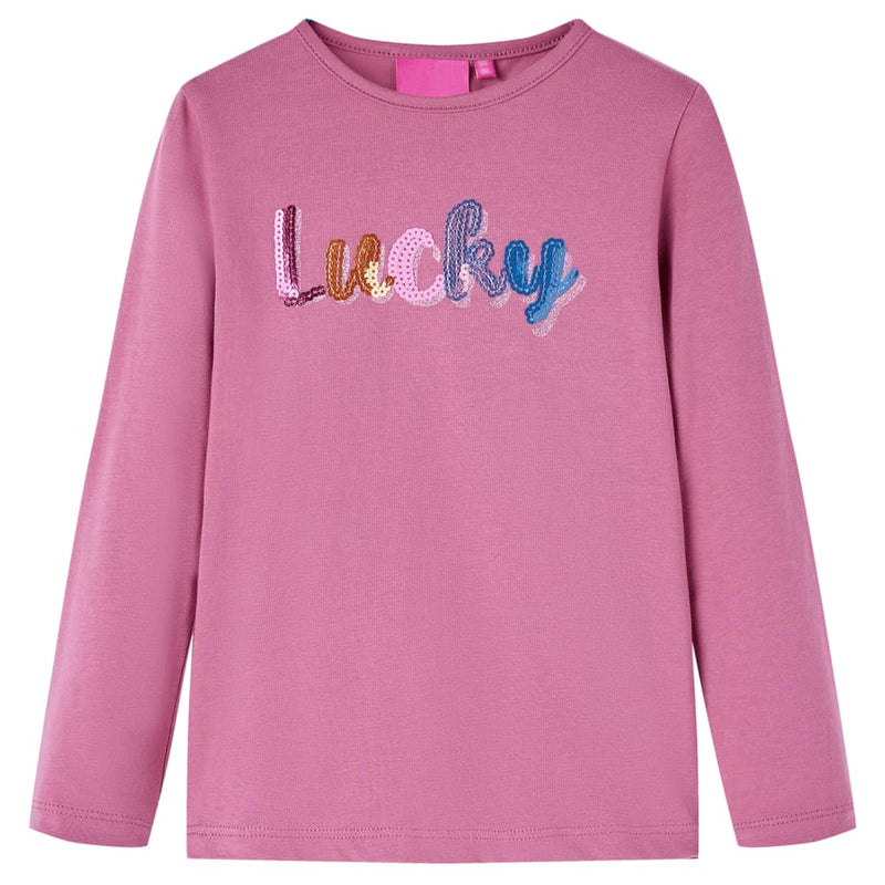 Afbeelding laden in galerijviewer, VidaXL Kindershirt met lange mouwen 128 frambozenkleur
