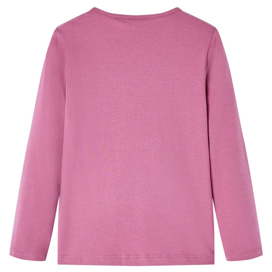 VidaXL Kindershirt met lange mouwen 128 frambozenkleur