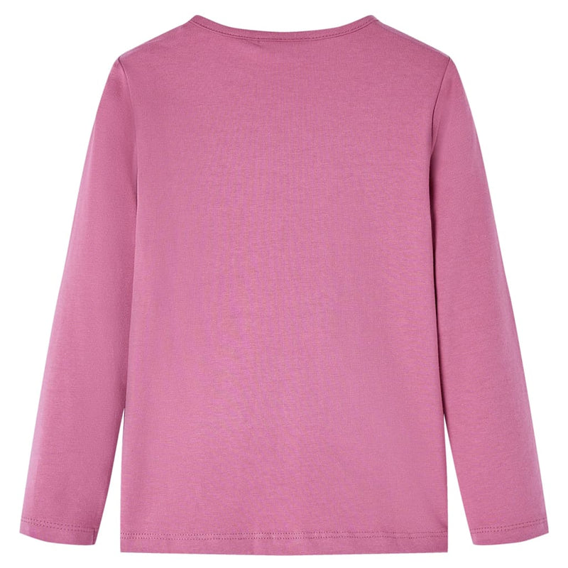 Afbeelding laden in galerijviewer, VidaXL Kindershirt met lange mouwen 128 frambozenkleur
