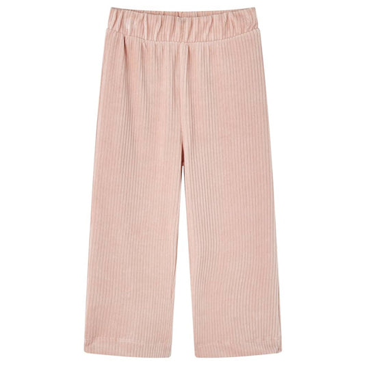 VidaXL Kinderbroek 116 ribfluweel Lichtroze