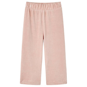 VidaXL Kinderbroek 128 ribfluweel Lichtroze