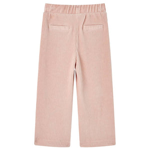 VidaXL Kinderbroek 128 ribfluweel Lichtroze
