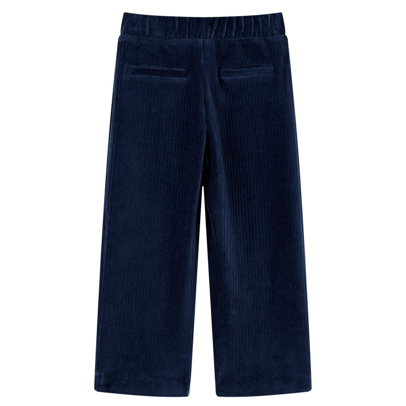 Afbeelding laden in galerijviewer, Vidaxl kinderbroek 128 ribfluweel marineblauw
