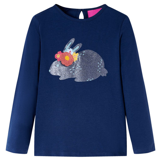 Vidaxl kindershirt met lange mouwen 140 marineblauw