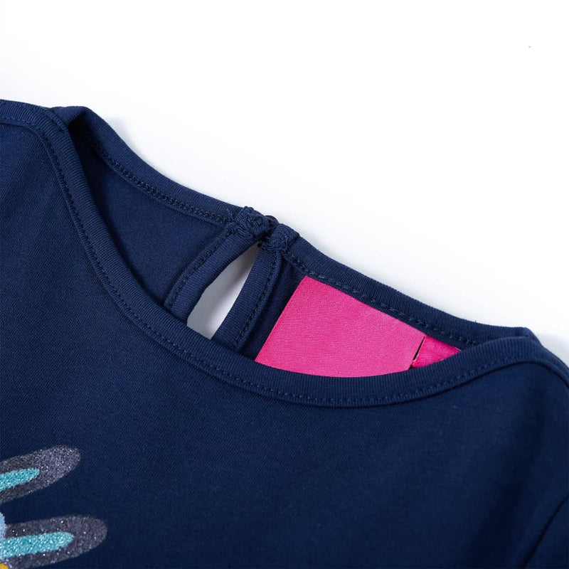 Afbeelding laden in galerijviewer, Vidaxl kindershirt met lange mouwen 140 marineblauw
