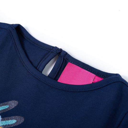 Vidaxl kindershirt met lange mouwen 140 marineblauw