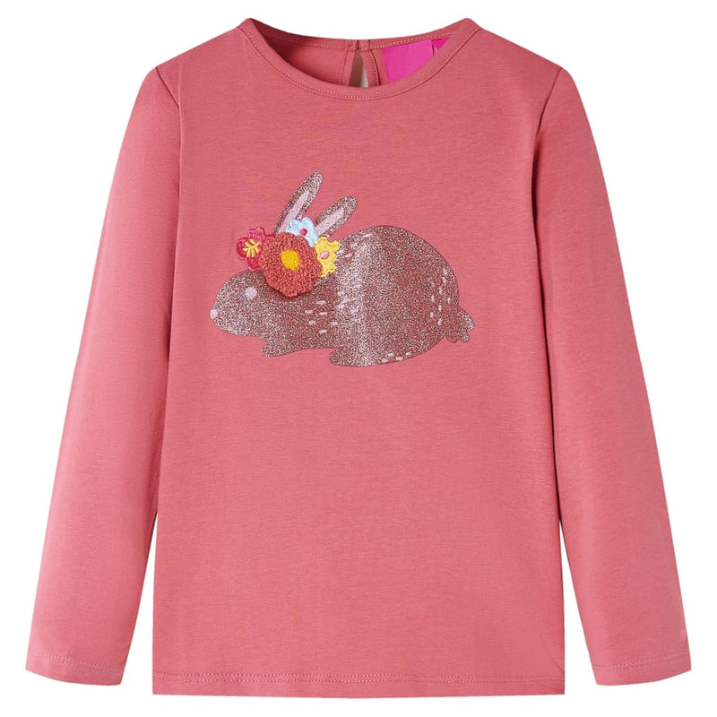 Afbeelding laden in galerijviewer, Vidaxl kindershirt met lange mouwen 116 oudroze
