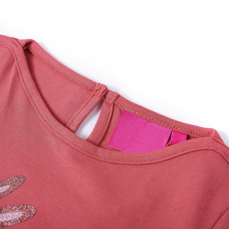 Afbeelding laden in galerijviewer, Vidaxl kindershirt met lange mouwen 116 oudroze
