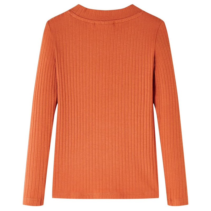 Afbeelding laden in galerijviewer, Vidaxl kindershirt met lange mouwen 104 oranjebruin
