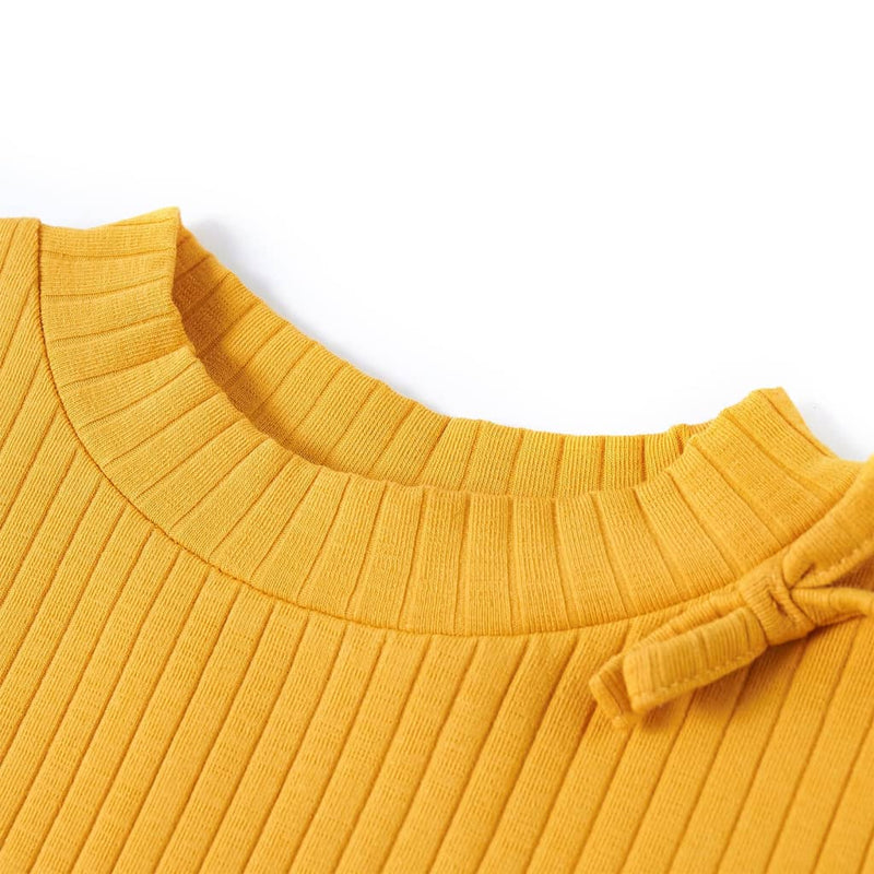 Afbeelding laden in galerijviewer, Vidaxl kindershirt met lange mouwen 116 okerkleurig
