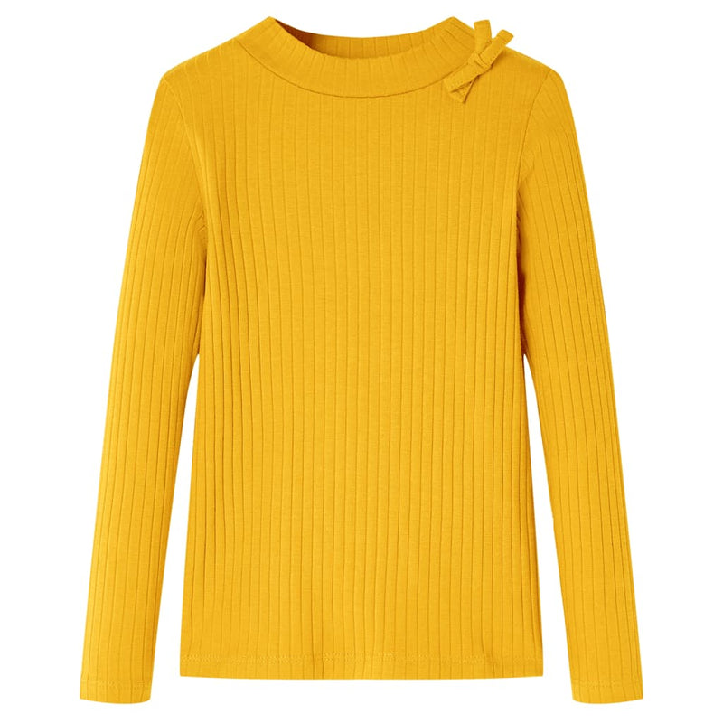 Afbeelding laden in galerijviewer, VidaXL Kindershirt met lange mouwen 140 okerkleurig
