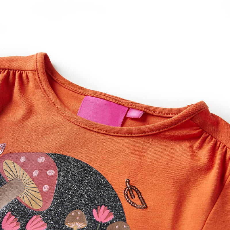Afbeelding laden in galerijviewer, Vidaxl kindershirt met lange mouwen 116 oranjebruin
